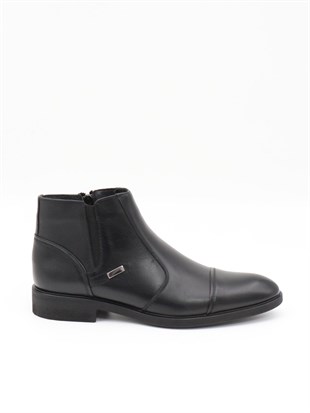 Nesil Shoes Thrtrk 2302-1 Siyah Hakiki Deri Kauçuk Taban Erkek Bot