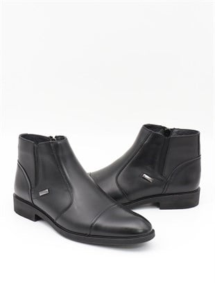 Nesil Shoes Thrtrk 2302-1 Siyah Hakiki Deri Kauçuk Taban Erkek Bot