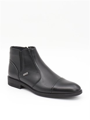 Nesil Shoes Thrtrk 2302-1 Siyah Hakiki Deri Kauçuk Taban Erkek Bot