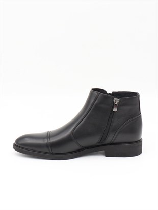 Nesil Shoes Thrtrk 2302-1 Siyah Hakiki Deri Kauçuk Taban Erkek Bot