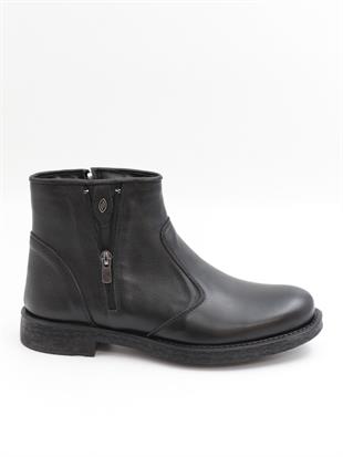 Nesil Shoes Thrtrk 905 Siyah Hakiki Deri Kauçuk Taban Erkek Bot