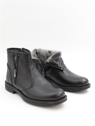 Nesil Shoes Thrtrk 905 Siyah Hakiki Deri Kauçuk Taban Erkek Bot