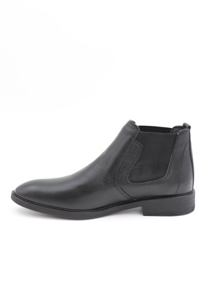 Nesil Shoes Thrtrk 908 Siyah Hakiki Deri Kauçuk Taban Erkek Bot