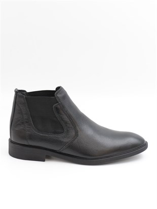 Nesil Shoes Thrtrk 908 Siyah Hakiki Deri Kauçuk Taban Erkek Bot
