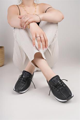 Nesil Shoes Wiss 026 Siyah Anatomik Kadın Ayakkabı