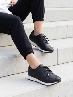 Nesil Shoes Wiss 1120 Siyah Anatomik Kadın Sneakers