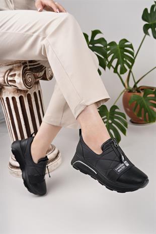 Nesil Shoes Wiss 1701 Siyah Anatomik Kadın Ayakkabı