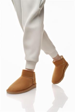 Nesil Shoes Ypr 7391 Taba Süet İçi Kürklü Su İtici Kadın Bot