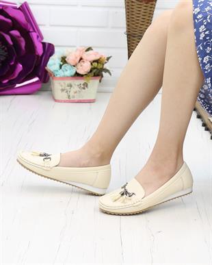 Neyna 461122 Bej Anatomik Günlük Kadın Yürüyüş Ayakkabı