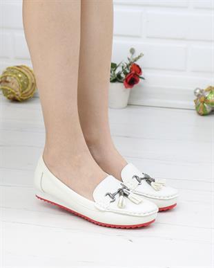 Neyna 461122 Beyaz Anatomik Günlük Kadın Yürüyüş Ayakkabı