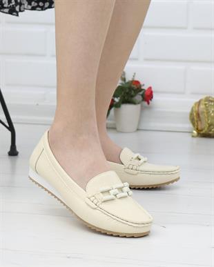 Neyna 461123 Bej Anatomik Günlük Kadın Yürüyüş Ayakkabısı