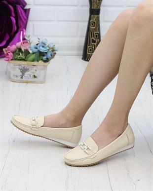 Neyna 461123 Bej Anatomik Günlük Kadın Yürüyüş Ayakkabısı