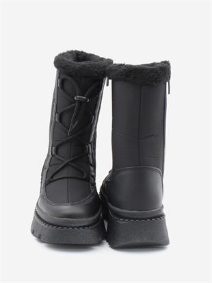 Pinokyo Arizona Siyah 31-35 Kürklü Dalgıç Kumaş Çocuk Bot