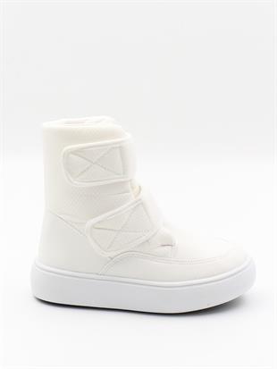 Pinokyo Kongo Beyaz 31-35 Cırtlı Sıcak Astar Çocuk Bot