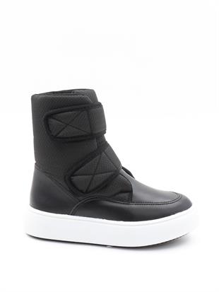 Pinokyo Kongo Siyah 31-35 Cırtlı Sıcak Astar Çocuk Bot