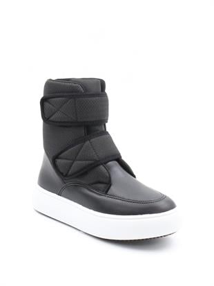 Pinokyo Kongo Siyah 31-35 Cırtlı Sıcak Astar Çocuk Bot