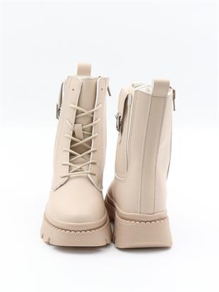 Pinokyo Londra Bej 31-35 Sıcak Astar Kışlık Çocuk Bot