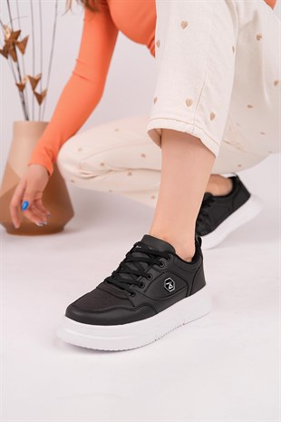 Texin 2010 Siyah Beyaz 36-40 Unisex Spor Sneakers