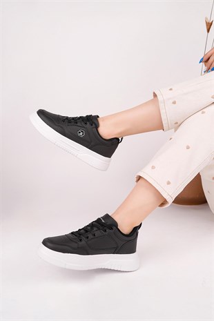Texin 2010 Siyah Beyaz 36-40 Unisex Spor Sneakers
