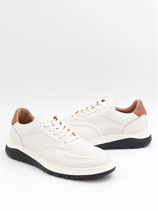 Togga 2228 Beyaz Hakiki Deri Günlük Erkek Sneakers