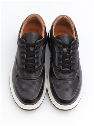 Togga 2228 Siyah Hakiki Deri Günlük Erkek Sneakers