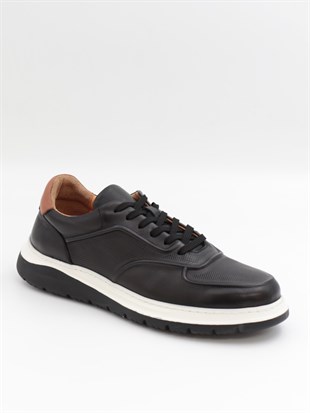 Togga 2228 Siyah Hakiki Deri Günlük Erkek Sneakers