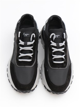 Togga 2423 Siyah Süet&Tekstil Günlük Erkek Sneakers