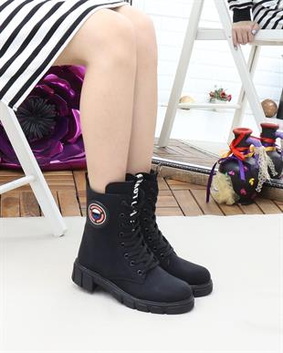 Twingo 7255 Siyah Zümrüt Kışlık Kaymaz Taban Kadın Bot