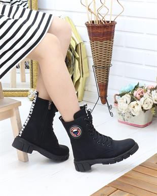 Twingo 7255 Siyah Zümrüt Kışlık Kaymaz Taban Kadın Bot