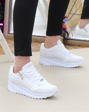 Wickers 2161 Beyaz 36-40 Günlük Kadın Sneakers