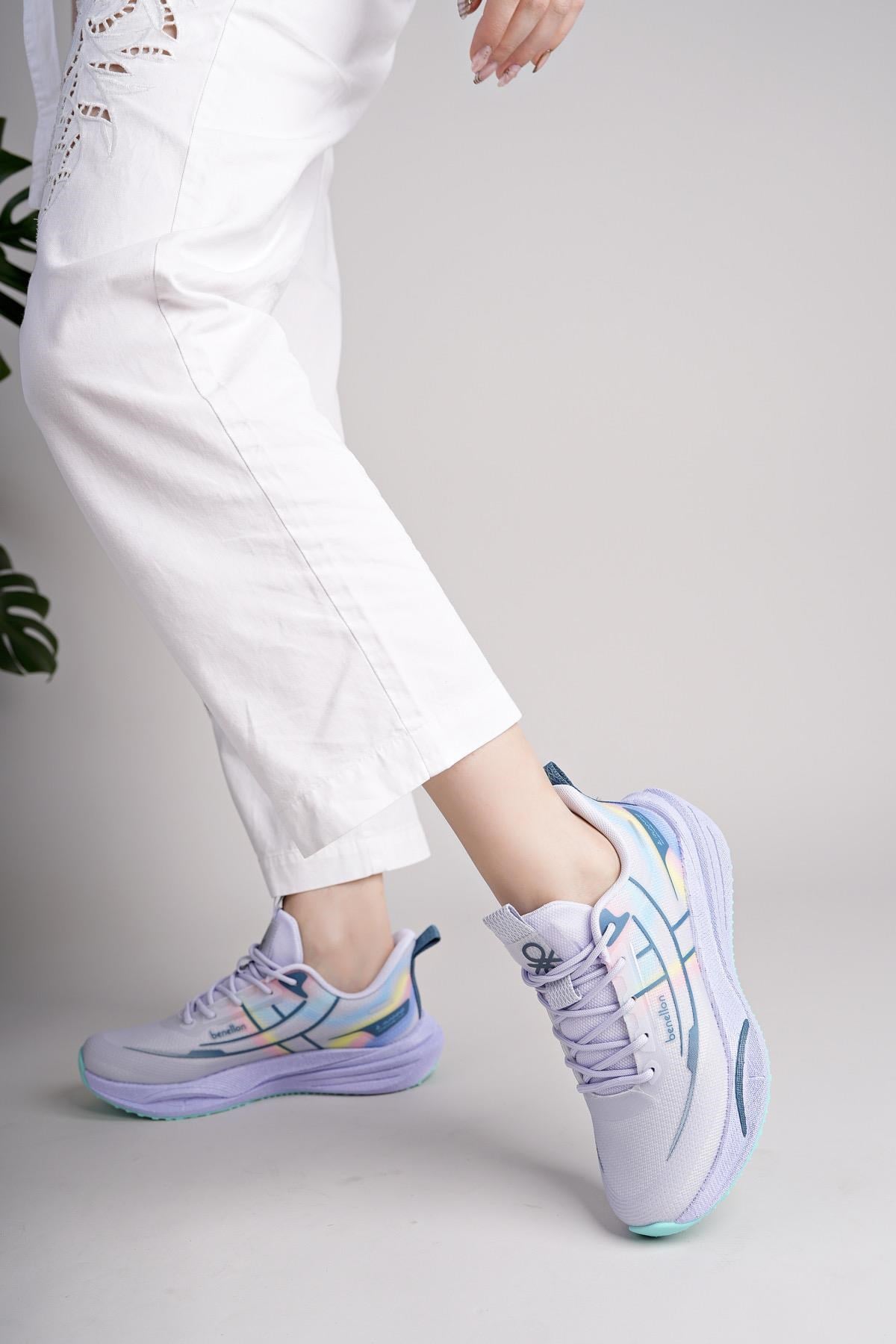 Benetton 11510 Lila Memory Foam Kadın Sneakers