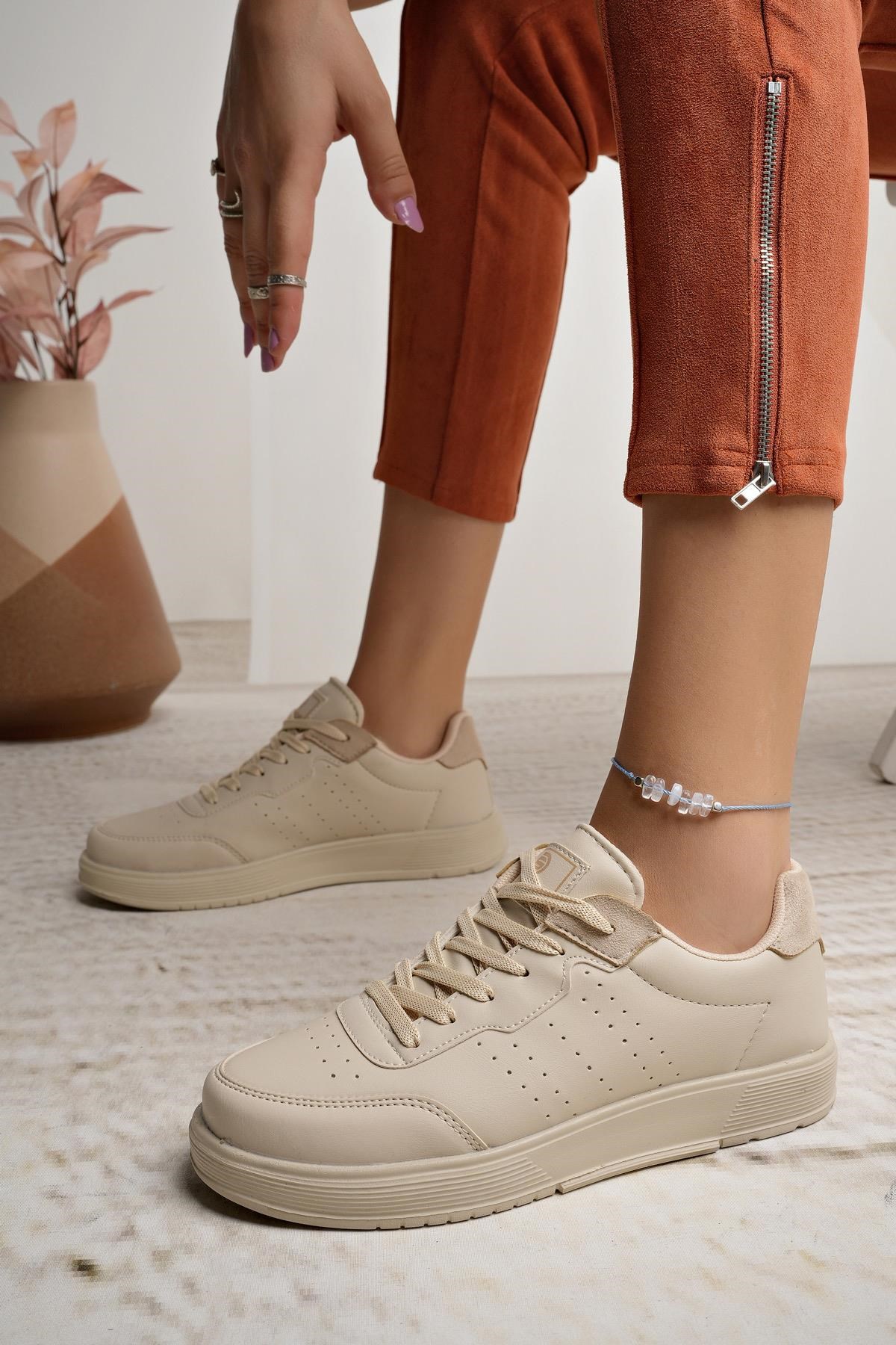 Darkstep 158 Bej Unisex Sneakers
