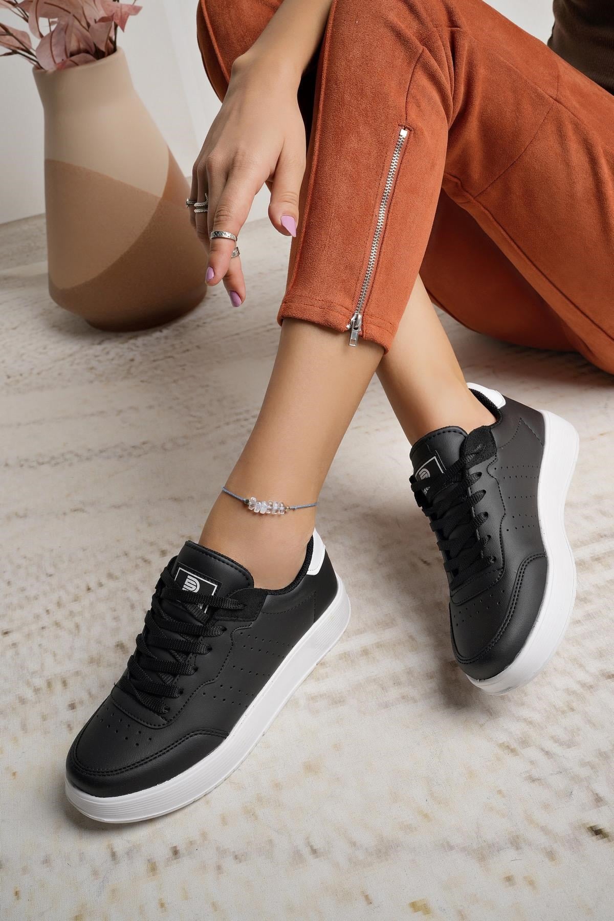 Darkstep 158 Siyah Beyaz Unisex Sneakers