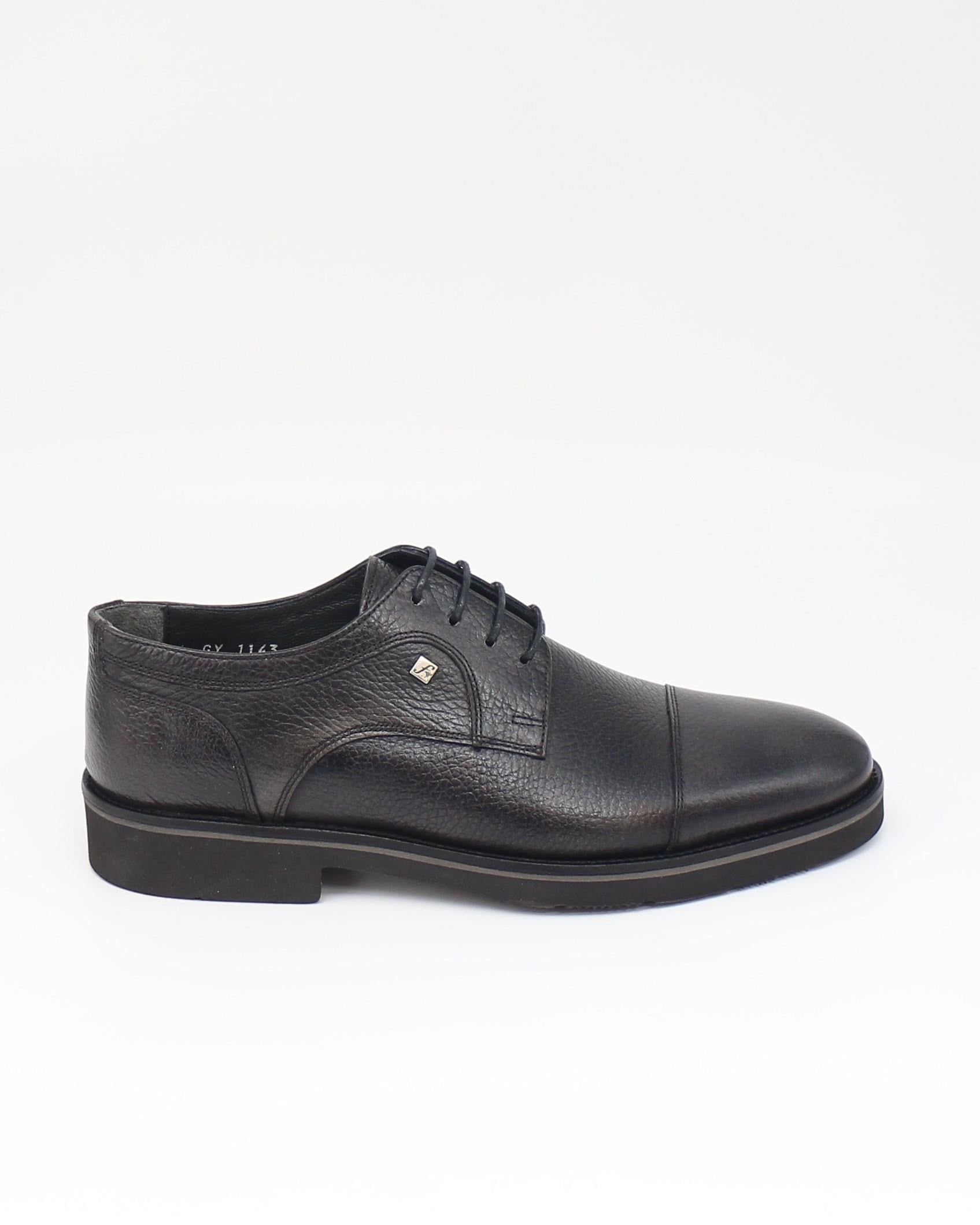 Fosco 1143 Siyah Hakiki Deri Günlük Erkek Ayakkabı