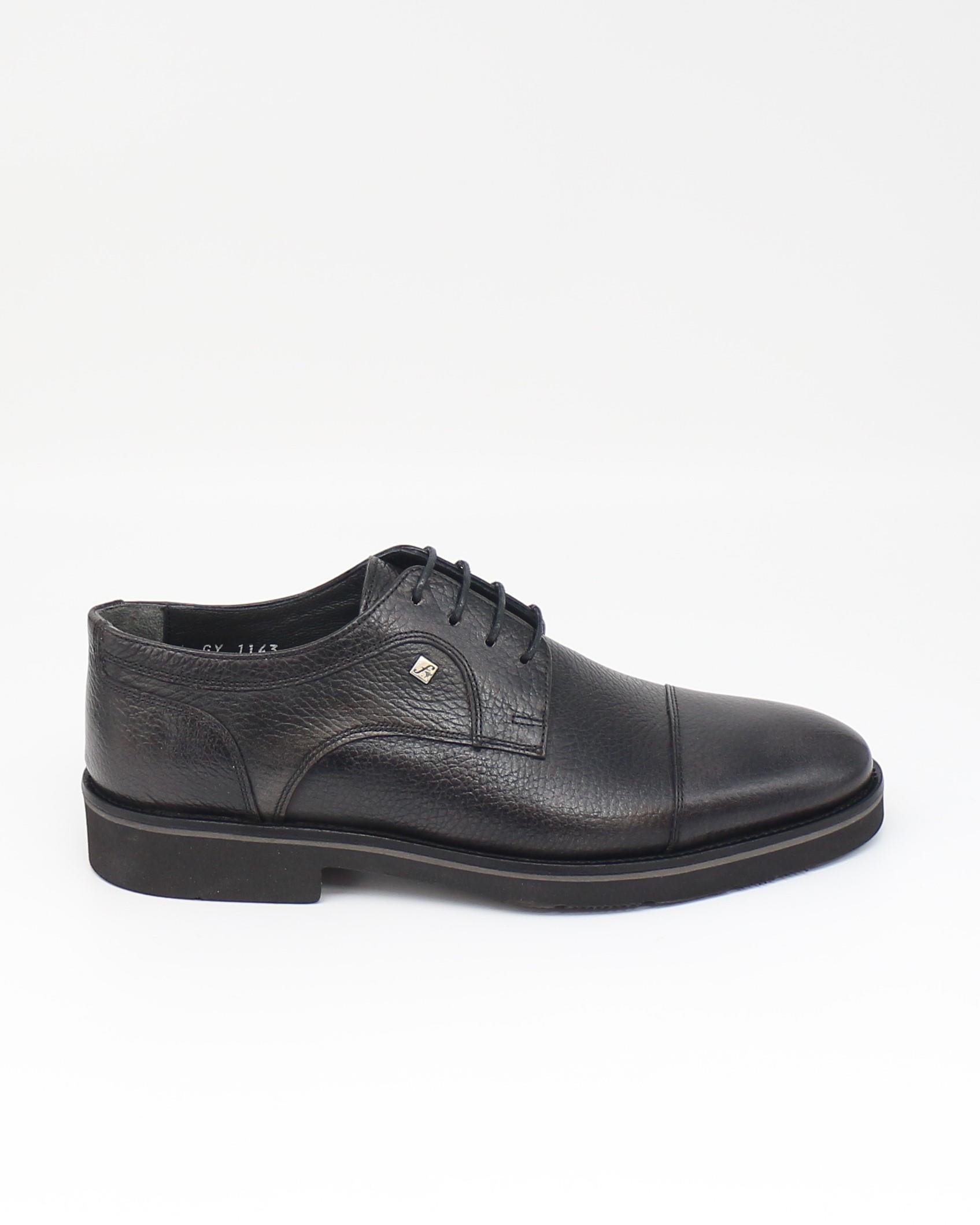 Fosco 1143 Siyah Hakiki Deri Günlük Erkek Ayakkabı