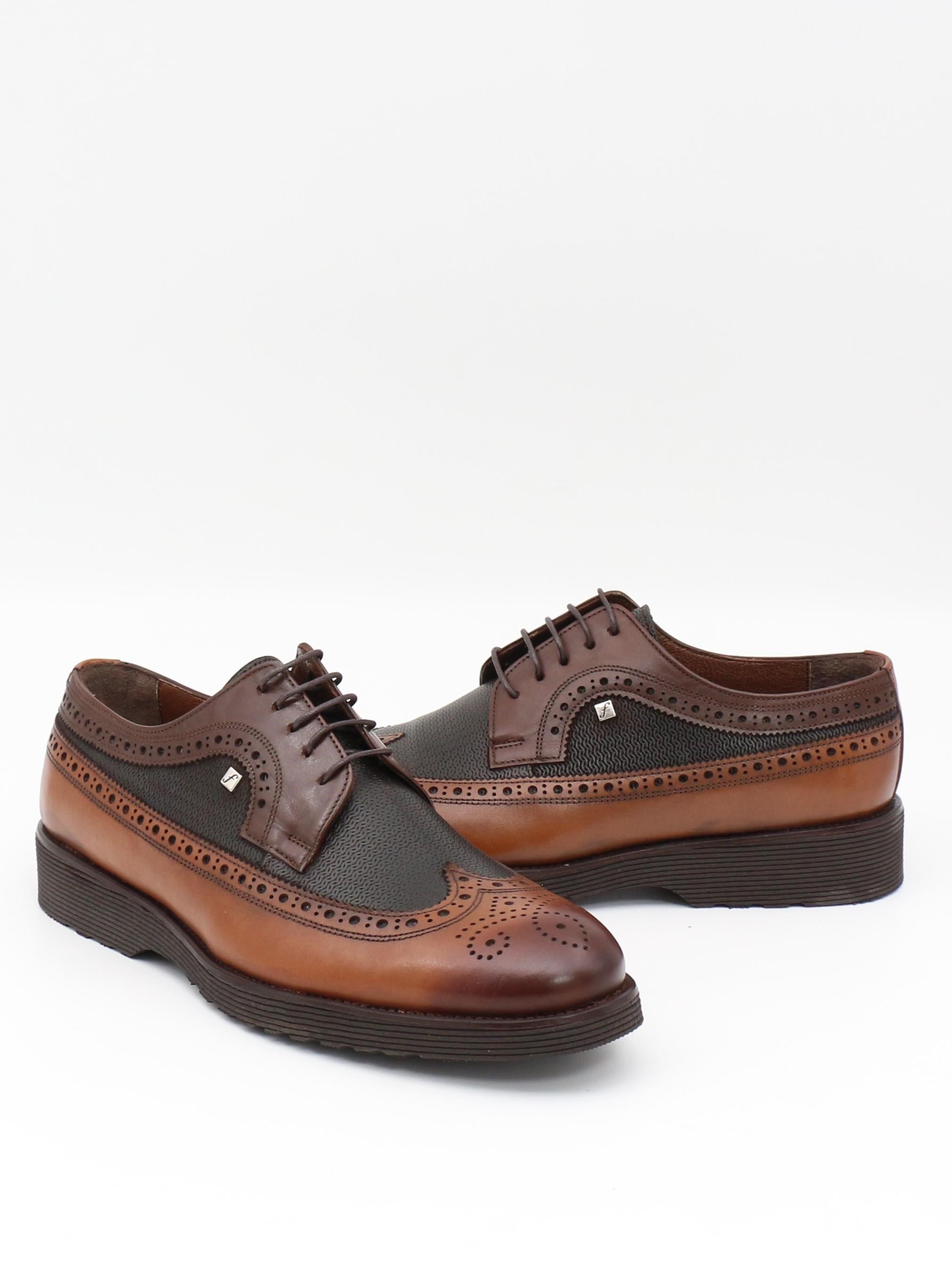 Fosco 2817 Taba Hakiki Deri Eva Taban Erkek Ayakkabı