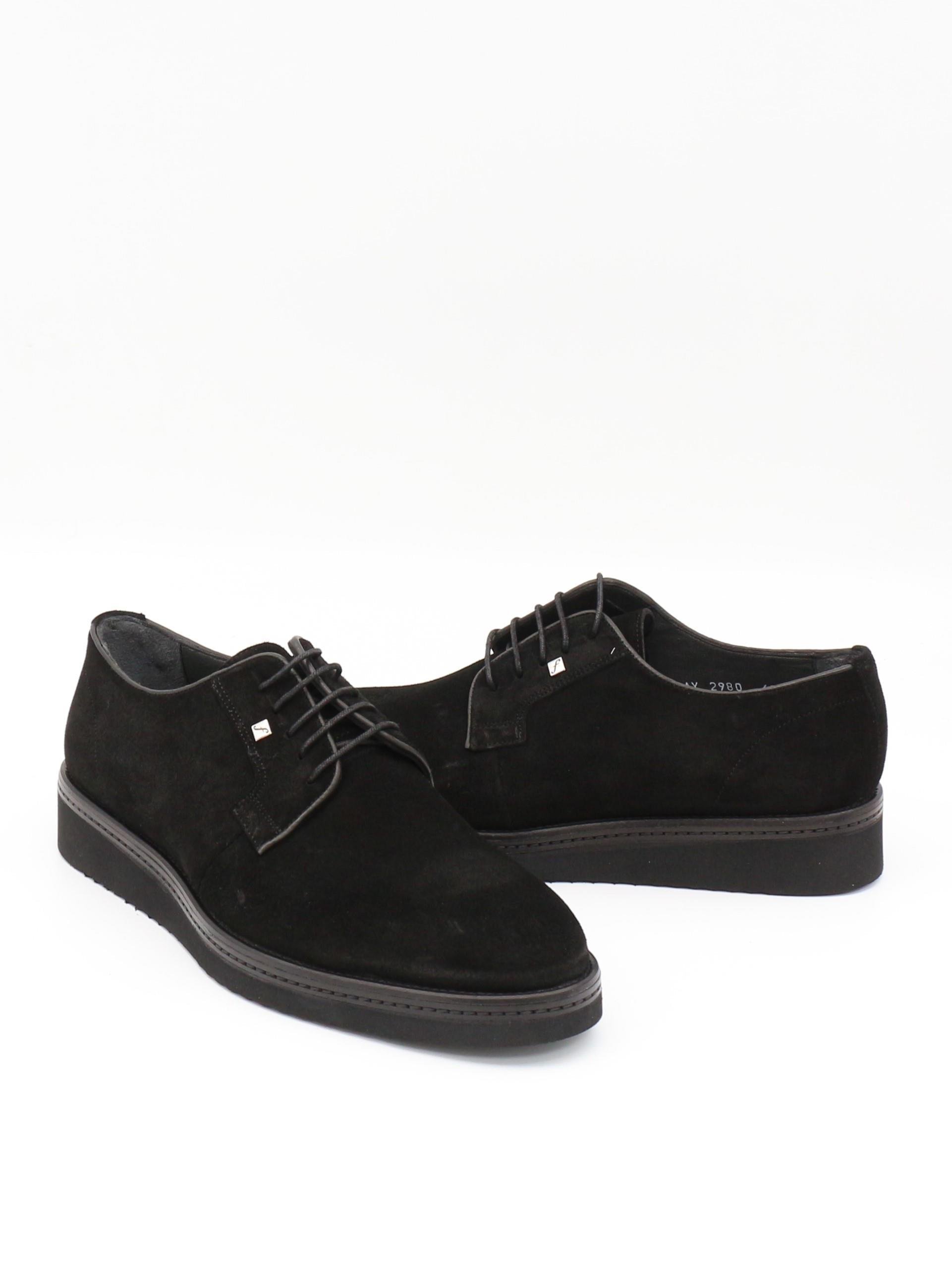 Fosco 2980 Siyah Süet Hakiki Deri Eva Taban Erkek Ayakkabı