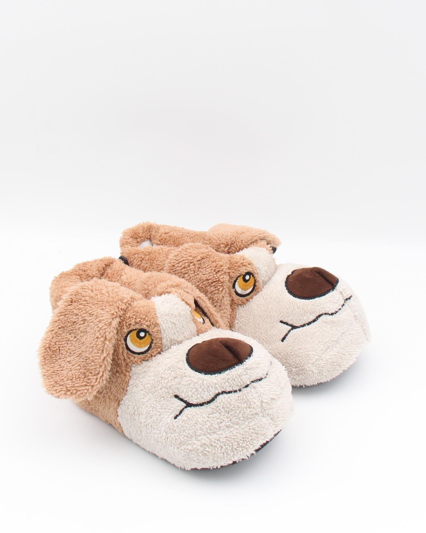 Nesil Shoes 35-40 Bej Kahve Masum Köpek Unisex Panduf