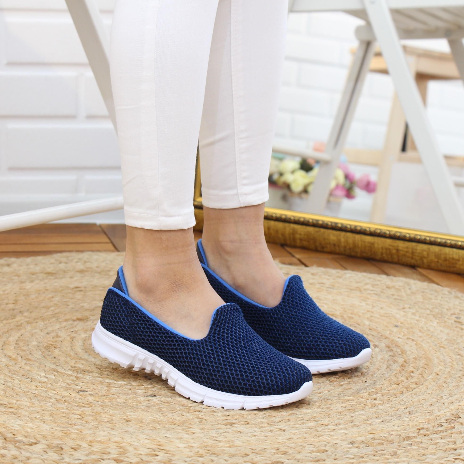 Nesil Shoes Dvm 901 Lacivert Anatomik Esnek Kadın Yürüyüş Ayakkabısı