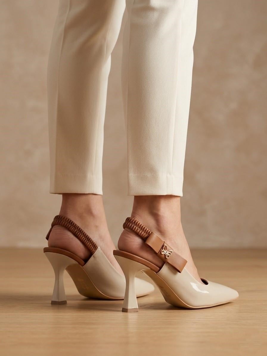 Nesil Shoes Gabbel 205 Ten Rugan Topuklu Kadın Sandalet