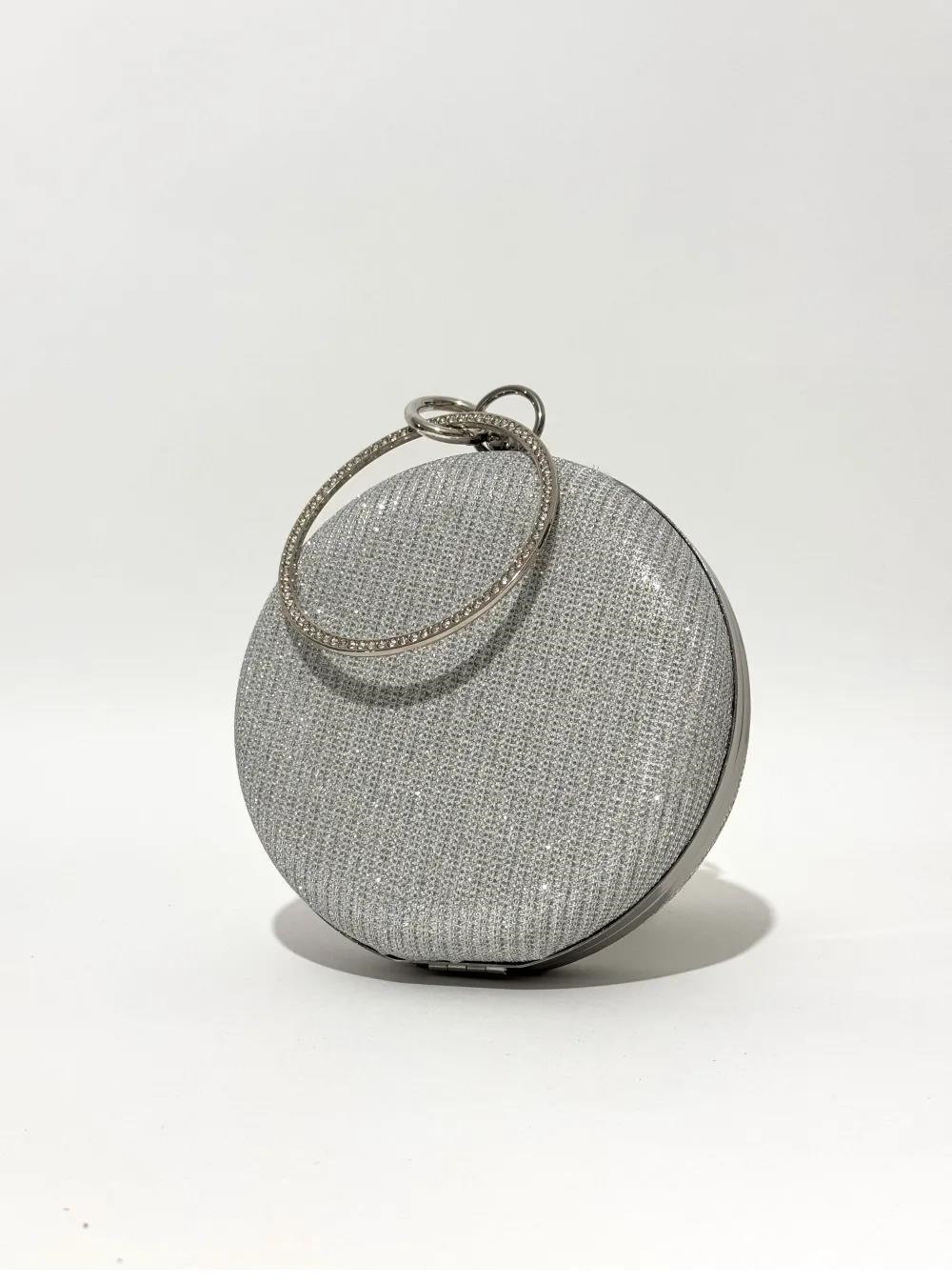 Nesil Shoes Mono 259 Gümüş Çupra Abiye Bayan El Çantası