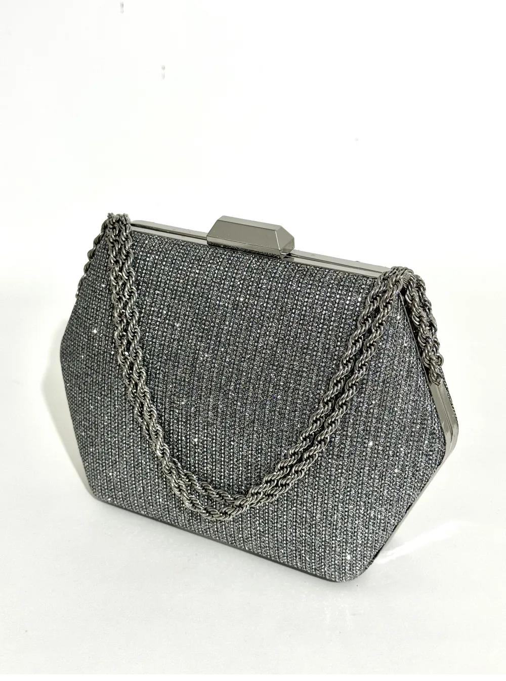 Nesil Shoes Mono 702 Platin Çupra Abiye Bayan El Çantası