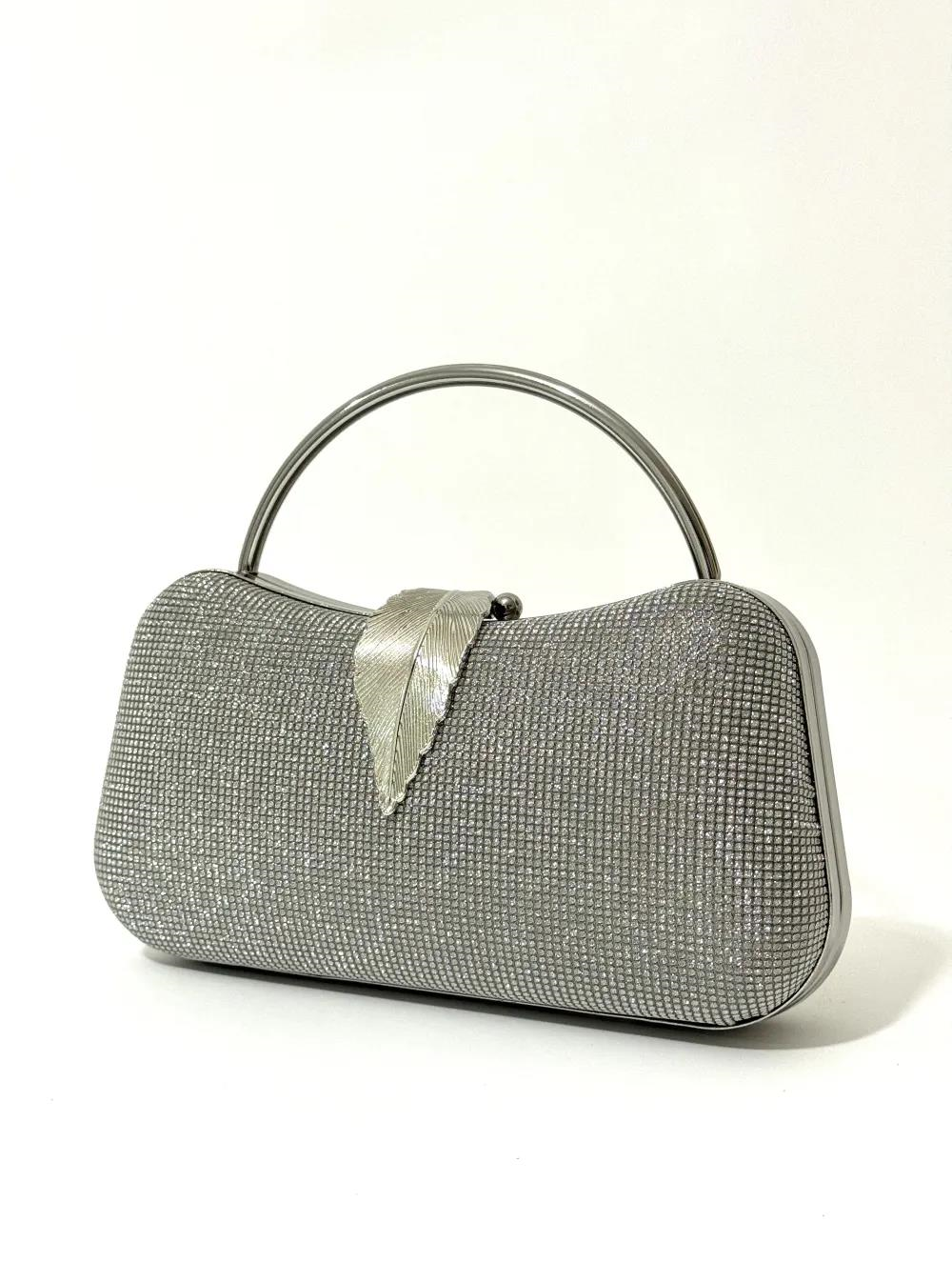 Nesil Shoes Mono 738 Platin Big Abiye Bayan El Çantası