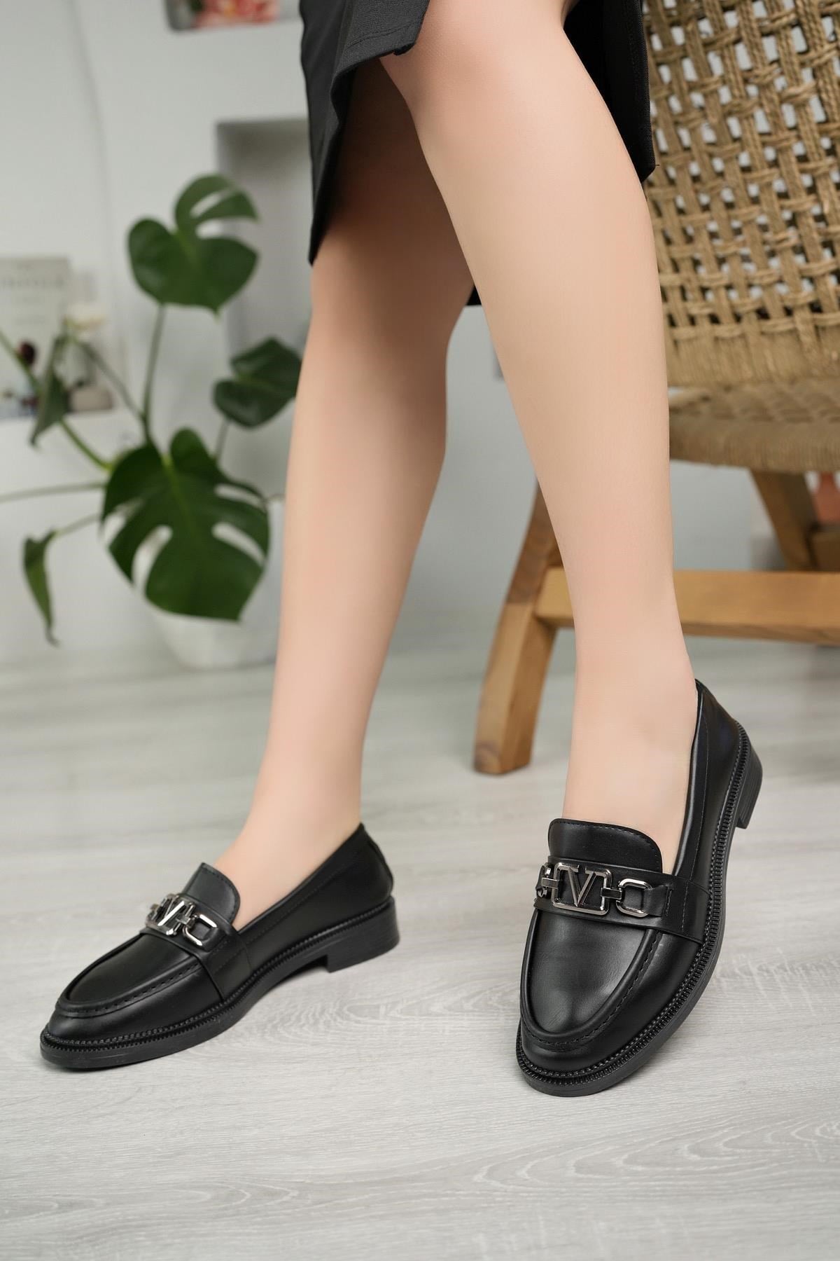 Nesil Shoes Süha 204 Siyah Anatomik Kadın Lofer