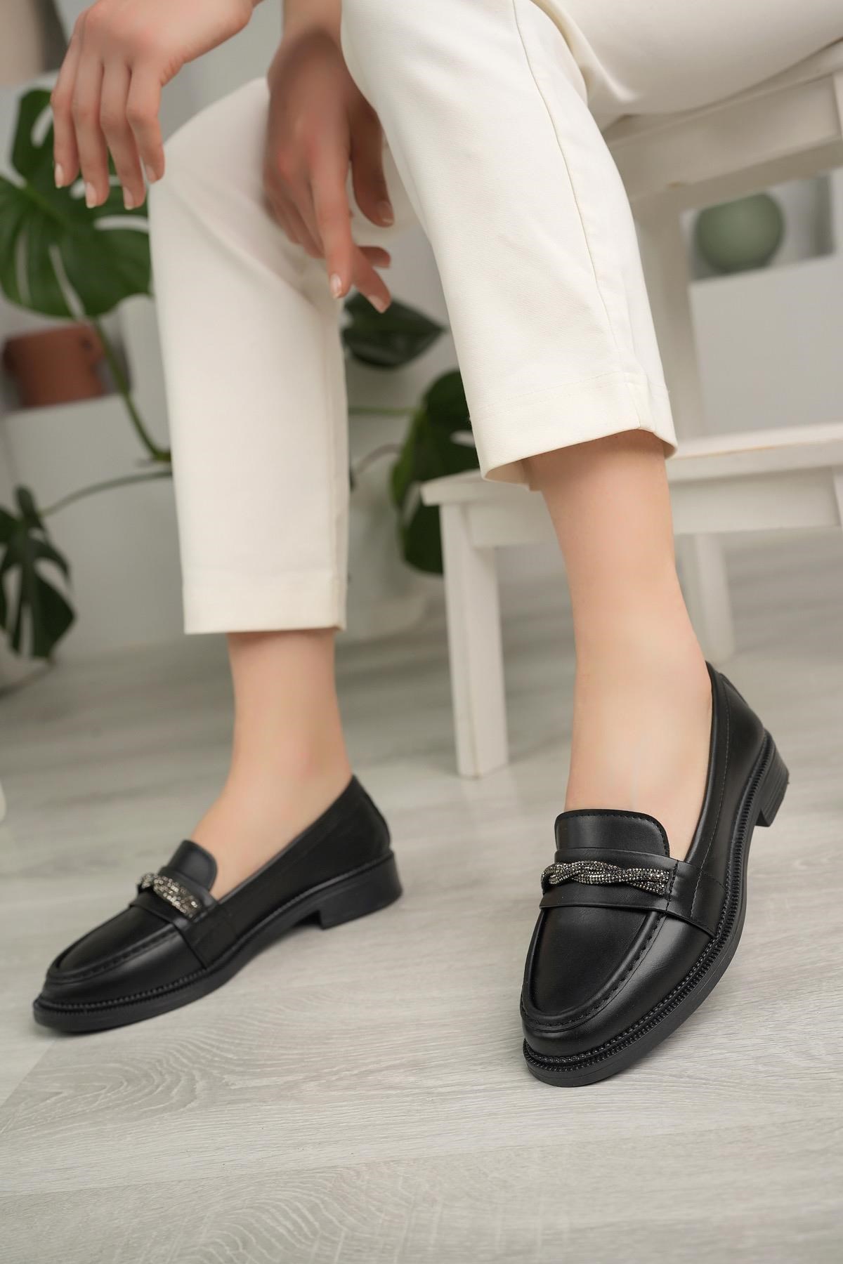 Nesil Shoes Süha 205 Sİyah Anatomik Kadın Lofer