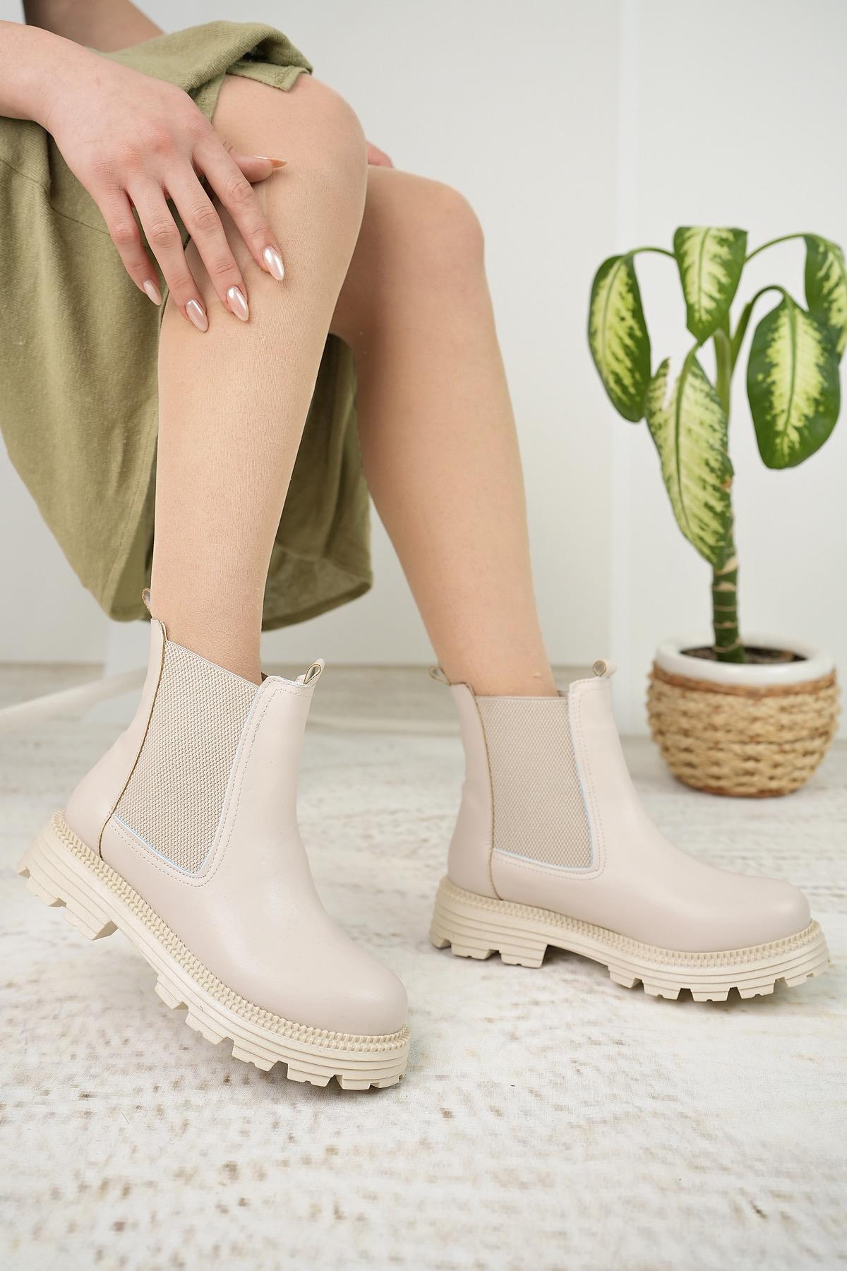 Nesil Shoes Swell 3080 Ten Çift Lastikli Kadın Bot