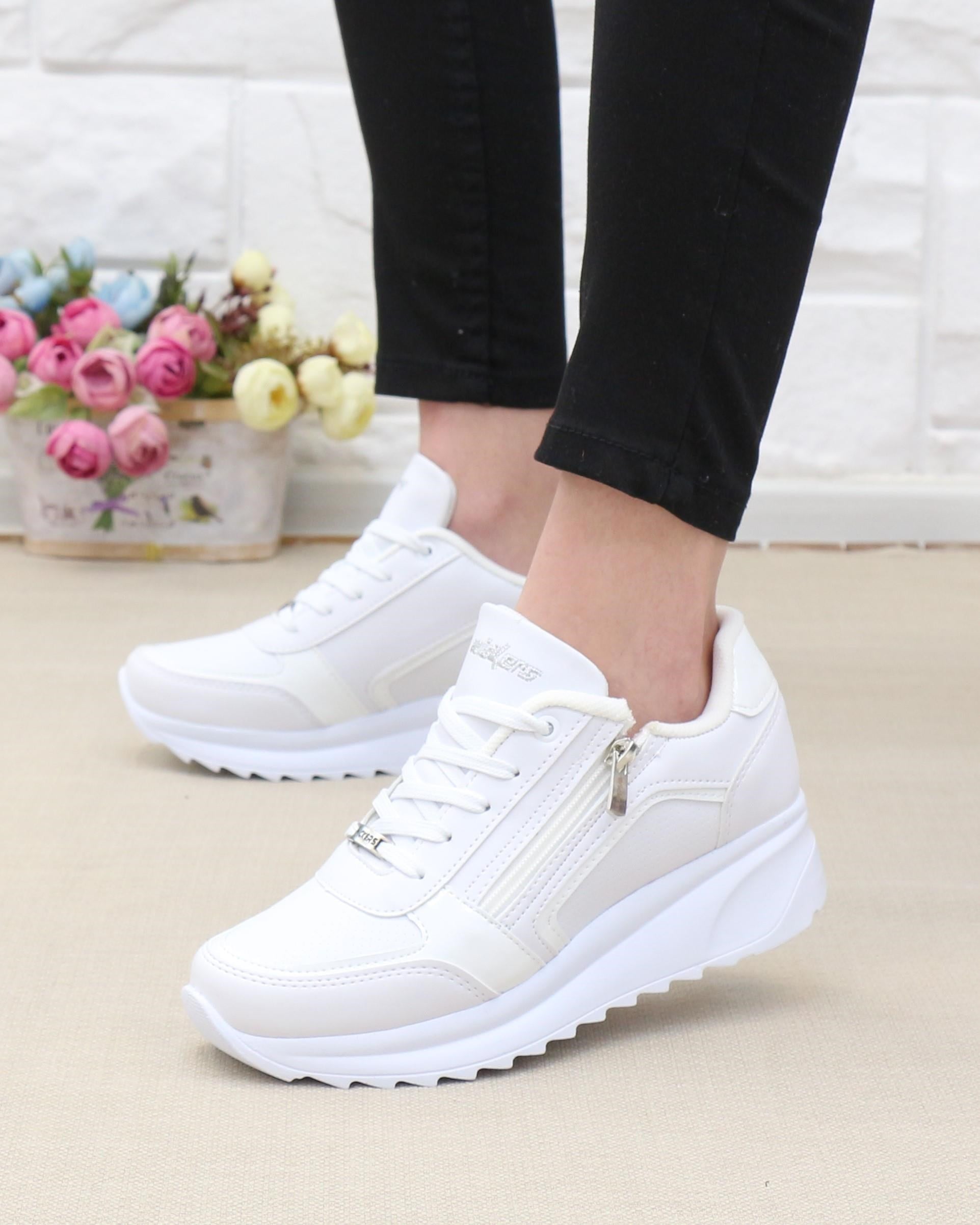 Wickers 2161 Beyaz 36-40 Günlük Kadın Sneakers