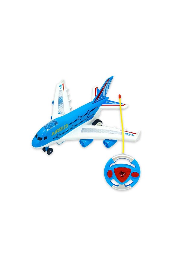 Uzaktan Kumandalı Pilli Yolcu Uçağı Mavi oyuncağı