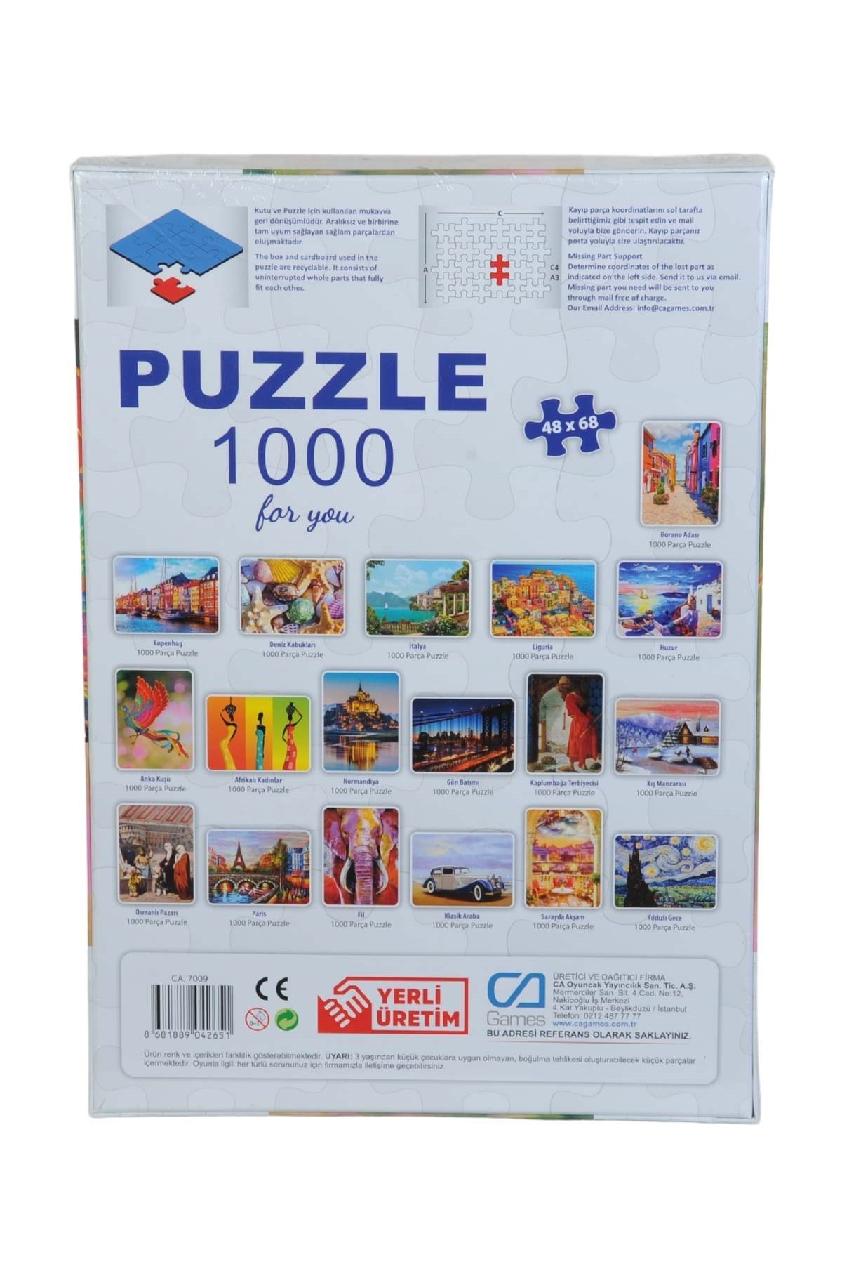 Kutulu Puzzle 1000 Parça Anka Kuşu