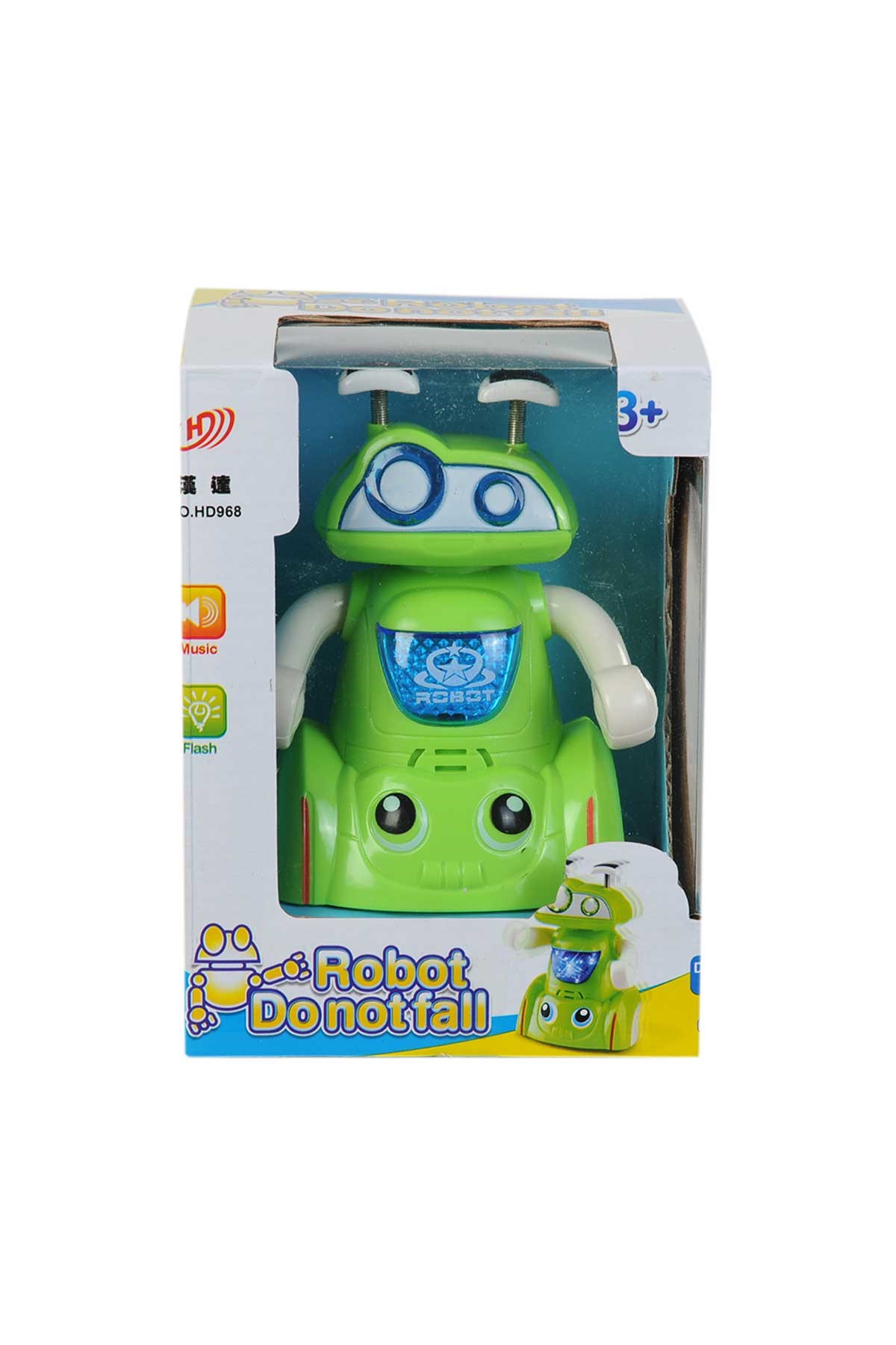 Pilli Yürüyen Sesli Işıklı Robot Yeşil